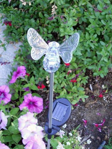 (4 Pack) Solar Color Changing Outdoor Garden Pathway Stake LED Bumble Bee Yard Light