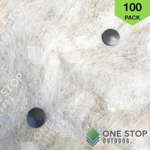 (100-PACK) 6" Heavy Duty Professional Grade Plastic Landscape & Garden Spikes - Multi Use Weed Fabric, Erosion Netting & T...