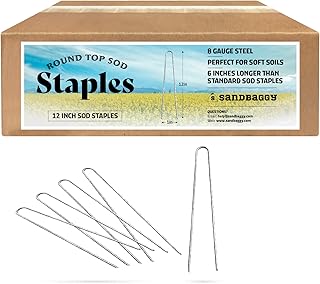 (Ship from USA) Sandbaggy 250 12" Landscape Staples (8 Gauge Steel) ~SOD Staples Garden Stakes Weed Barrier Pins