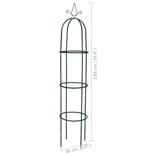 CHARMMA Garden Arch Dark Green Iron Standard Decorative Design,Garden Arches, Trellises, Arbours & Pergolas-40779