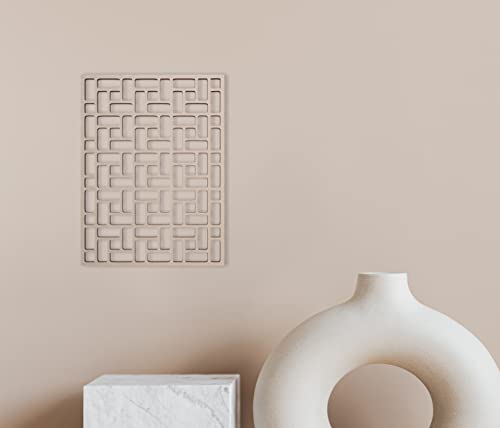 Lattice Panel with a Wood Brick Rose Decorative Design MDF Home & Yard Décor - Wall Panel - Privacy Screen - Trellis - Ind...