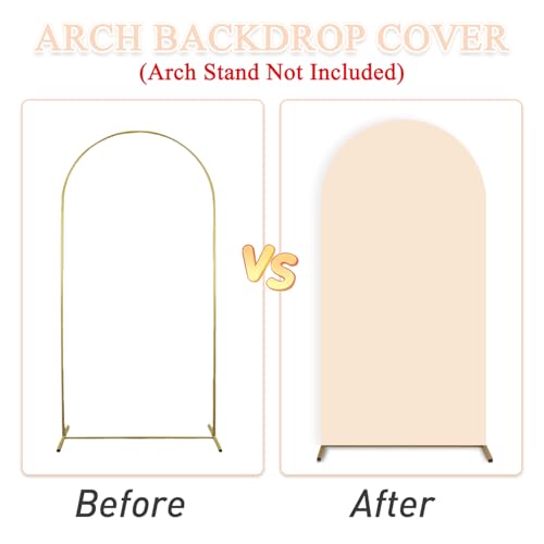 Spandex Fitted Wedding Arch Cover Set of 3 Beige Arch Backdrop Cover 4ft 5ft 6ft Arches Backdrop Frame Covers Chiara Arche...