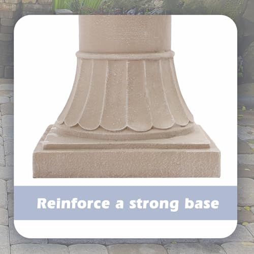 USSerenaY 3-Tiers Outdoor Water Fountains, 48.4" H Floor Backyard Garden Fountain, Water Feature Indoor with Pump, Outdoor...