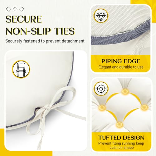 1 MIDDLE ONE Outdoor Chair Cushions Set of 2, Outdoor Cushions for Patio Furniture and Wicker Chair, Memory Foam Patio Sea...