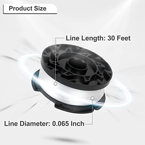 GreatBuddy 3 Pack AF-100 Weed Eater String Compatible with Black Decker Wacker String Trimmer Line, 30ft, 0.065 Inch