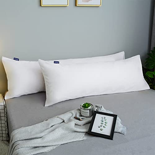 Waterproof Pillow Protector Body Size 2 Pack, Body Pillow Cover with Zipper 21"x 55" Pillow Protector Pillow Covers Encase...