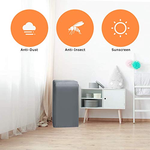 Luxiv Portable Air Conditioner Cover, Gray Portable AC Unit Cover 15 x 18 x 30" Anti-Dust Compact Air Conditioner Storage ...
