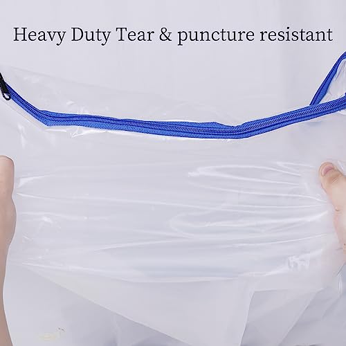 JUNESHE 5 Mil Twin Size Mattress Bag with Zipper for Storage Moving, Heavy Duty Plastic Waterproof Mattress Protector Cove...