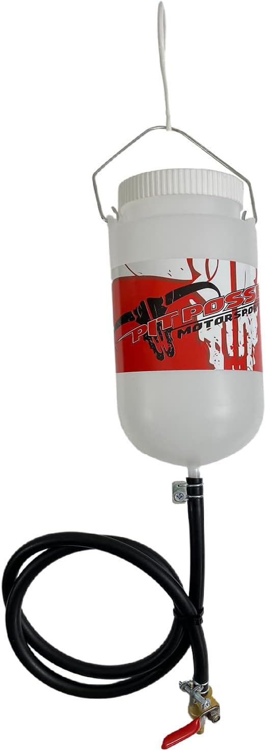 Pit Posse PP2333 Motorcycle Portable Auxiliary Tank Engine Bottle Container Storage Dirt Bike Tool Compatible with Kawasak...