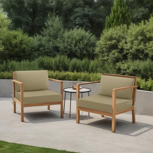 idee-home Outdoor Cushions for Patio Furniture, Waterproof Outdoor Seat Cushion Hampton Bay Deep Seat Replacement Cushions...