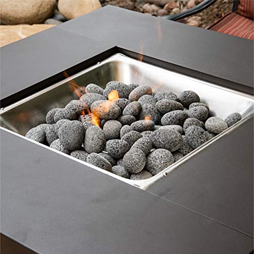 Red 1/2"-1" Fire Rock | Fireproof and Heatproof Round Pebbles for Indoor or Outdoor Gas Fire Pits and Fireplaces - Natura...