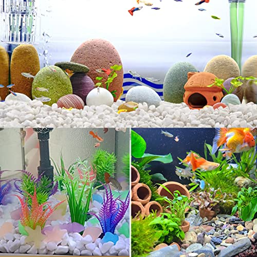 YISZM 2LB Succulent and Cactus Gravel Pebbles, 1/5 Inch Natural Decorative Polished Stones, River Rocks for Vases, Aquariu...