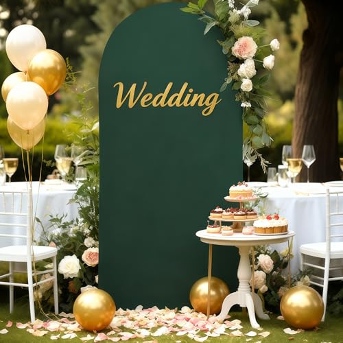 7.2 ft Arch Backdrop Cover Hunter Green - Double-Sided Spandex Arch Covers Stretchy Backdrop for Balloon Arches Birthday P...