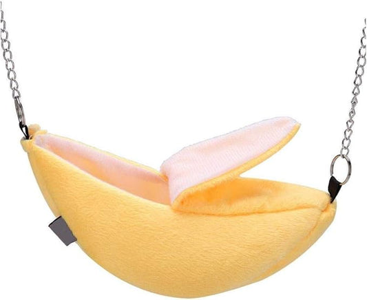 1 Pack Hamster Hanging House Hammock Banana Design Cotton Cage Sleeping Nest Suitable for Small Pet Bed Cage Swing (Color...