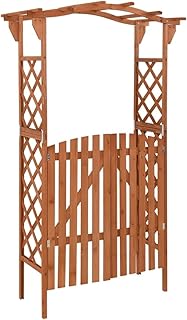 Pergola Brown Solid firwood, Solid Pine Wood Medium, Garden Arches, Trellises, Arbours & Pergolas, 316389