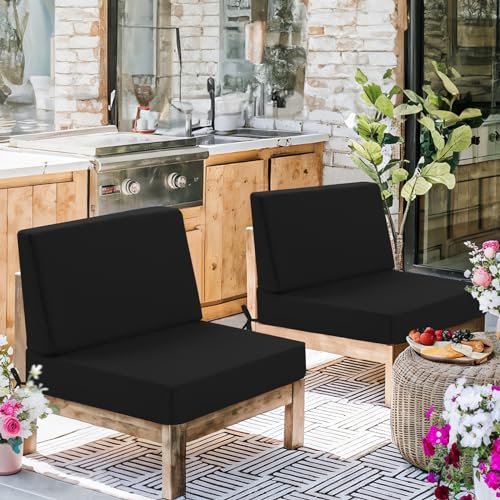 PRIMEPATIO Outdoor Cushions for Patio Furniture, Outdoor Seat and Back Cushion, Waterproof Hampton Bay Deep Seat Replaceme...