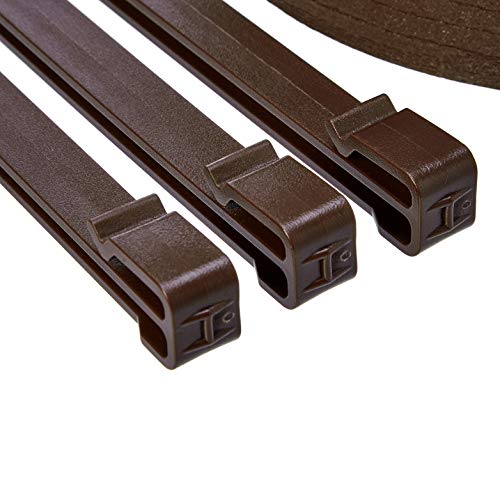 Amazon Basics Flexible Landscape Edging Coil for Garden Border, Flower Beds, Lawn and Pathways, 5 inch x 40ft, Brown, 10 S...