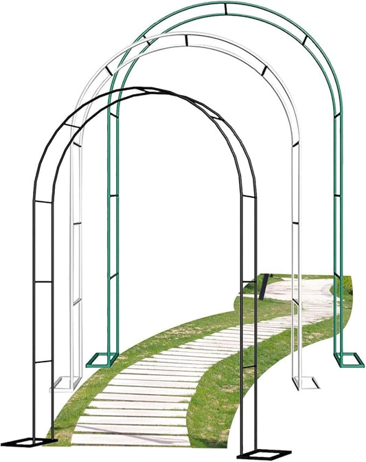 6.6/7.2/7.5ft Garden Arches Trellis Supporting Archway 80-350cm Wide Pergola Frame Decor Arbor For Climbing Plants Vegetab...