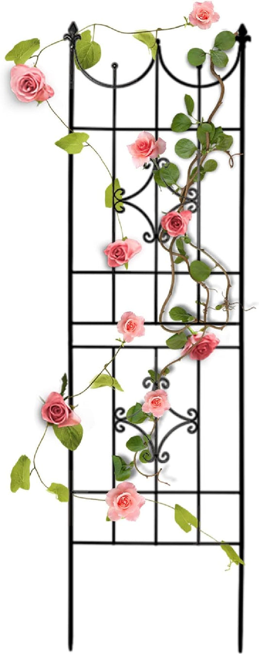 SCENDOR Garden Trellis 70” x 20” for Climbing Plants 6FT Metal Iron Wire Vine Flower Trellises for Outdoor Climbing Plants...