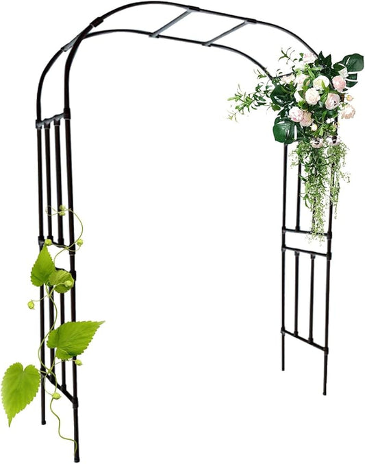 Garden Arch Arbor Heavy Duty Metal Trellis Archway Sturdy Stand Decorative Wedding Arches Pergola for Various Climbing Pla...