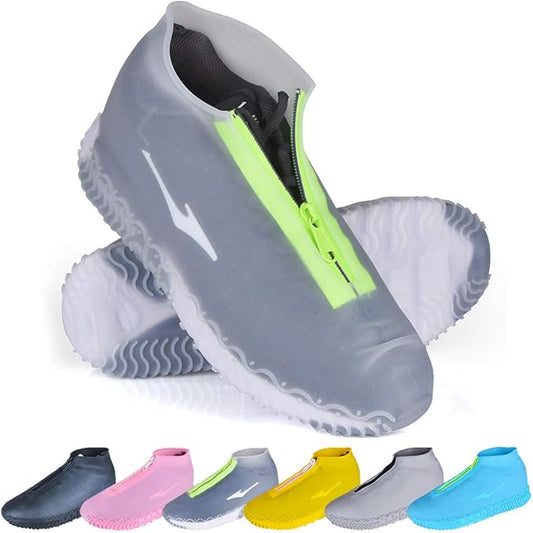 ydfagak Shoe Covers Waterproof Reusable Foldable Not-Slip Rain Shoe Covers with Zipper,Shoe Protectors Overshoes Rain Galo...