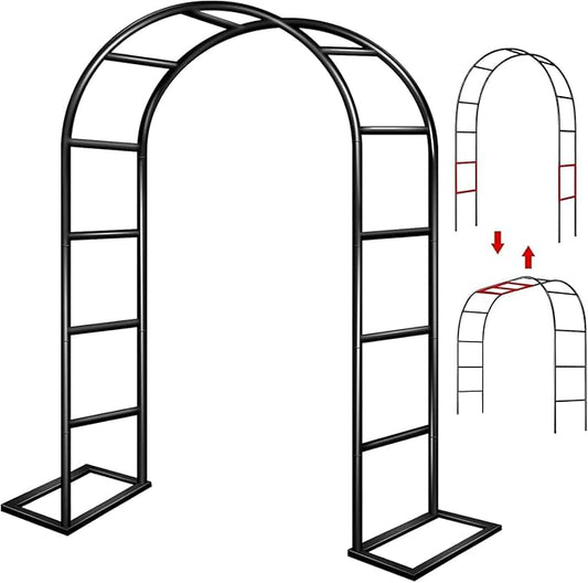 Garden Arch Trellis for Climbing Plants Outdoor Wedding Arches for Ceremony Black Metal Garden Arbor Indoor Garden Arches ...
