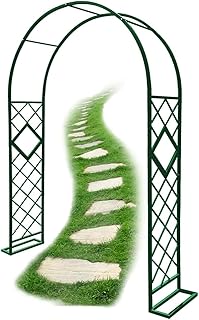 Garden Arches Pergola Outdoor Metal Arbor for Climbing Plants Vines Roses Wedding Archway Event Decoration Steel Trellis(G...