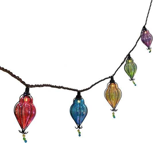 Vigdur Multicolor - Decorative String Lights Plug in with 10 Bulbs Connectable, Indoor Outdoor Patio Lights for Party Wedd...