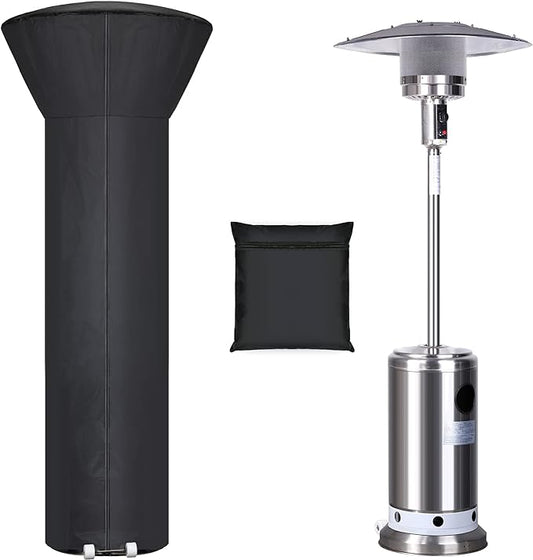 Hualedi Patio Heater Covers with Zipper and Storage Bag,Waterproof,Dustproof,Wind-Resistant,Sunlight-Resistant,Snow-Resist...