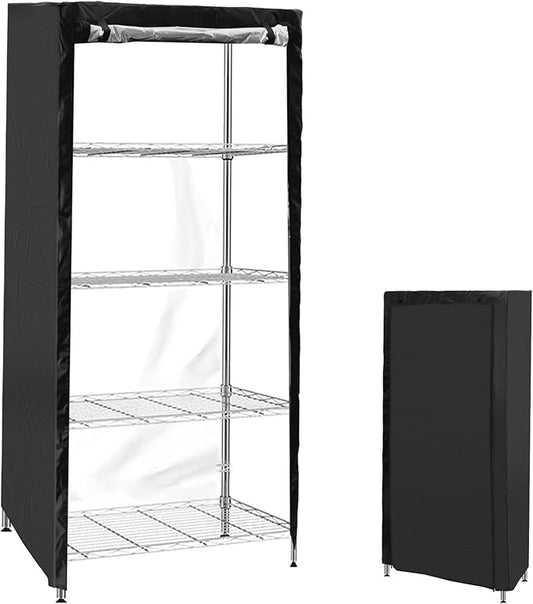 MABCIRY Shelf Cover, Waterproof Storage Shelving Unit Cover, Dustproof Wire Rack Covers with Zipper for Keeping Rack Clea...