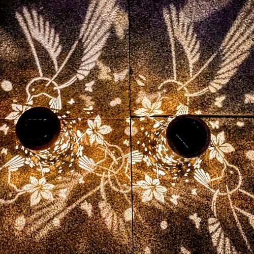 2 Pack Solar Lanterns Outdoor Waterproof Hummingbirds Birthday Gifts for Women Mom Grandma Garden Decor Hanging LED Decora...