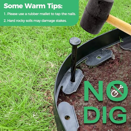 2-Inch x 100 FT Landscape Edging Border with 150 Stakes, Plastic Edging for Landscaping Garden Edging Border, Flexible Lan...