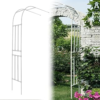 ZHDLdpUS Metal Garden Arch,Half Rose Arch,Plant Climbing Arches,Pergola Arbor for Bridal Party Yard Lawn Decoration,Sturdy...