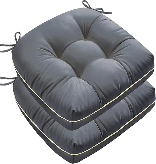 1 MIDDLE ONE Outdoor Chair Cushions Set of 2, Outdoor Cushions for Patio Furniture and Wicker Chair, Memory Foam Patio Sea...