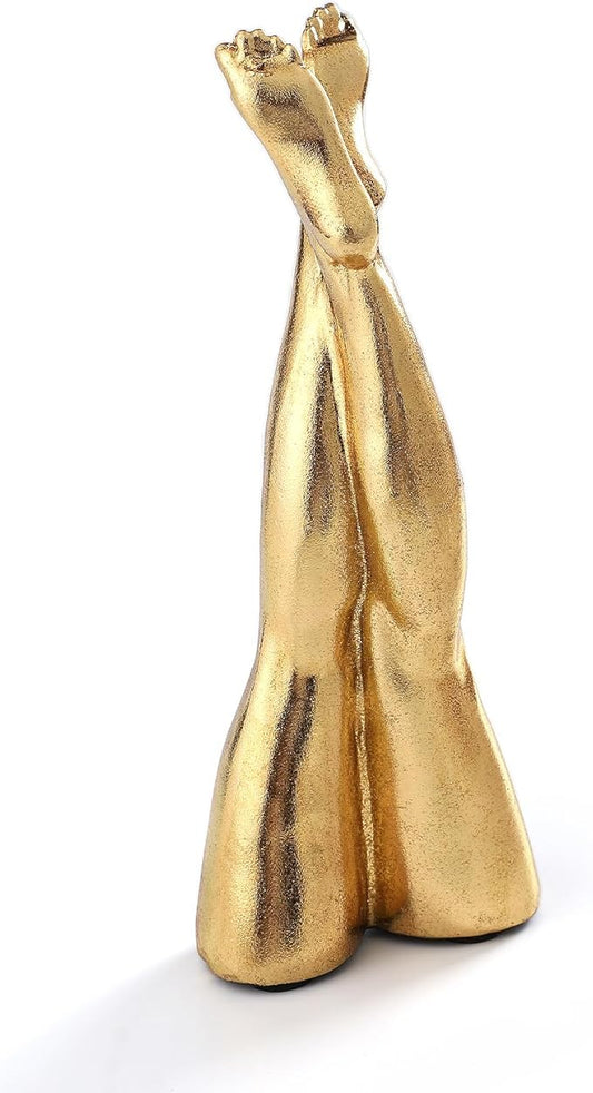 Zonsuli Golden Legs Sculpture Elegant Resin Home Decor Legs Statues Versatile Indoor/Outdoor Ornament, Bedroom, Office Des...