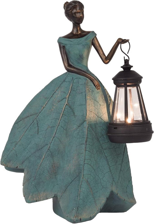 Guichifun Fairy Statues Solar Outdoor Lights - Resin Garden Figurines Decorations for Patio Yard Lawn Decor Housewarming G...