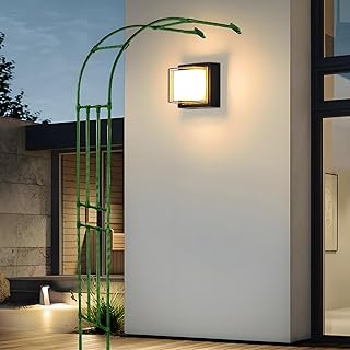 Half Sided Garden Arch Trellis, 94.5" H Garden Arbor for Climbing Plants Outdoor, Lightweight Metal + PE Coated Arches Per...