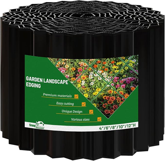 SnugNiture Corrugated Metal Garden Edging,6" x 20' Sturdy Lawn Edging Border,Landscape Edging Border for Lawn, Flower Bed,...