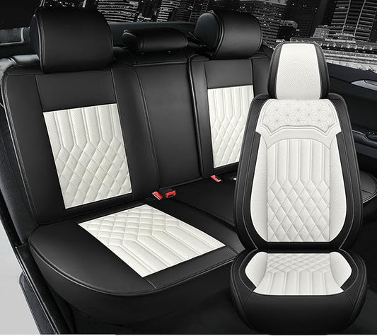 UCSYCX Car Seat Covers for Toyota RAV4 Hybrid 2018-2025 Leather Seat Covers Waterproof Soft Car Seat Cover Protectors Comf...