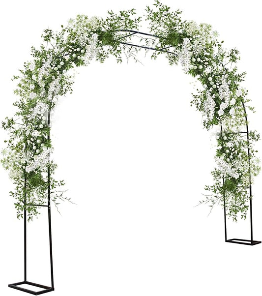 Gigicloud 9.8ft x7.2ft Garden Arch Arbor, Garden Trellis for Climbing Plants Metal Pergola Arbor Wedding Arches for Ceremo...