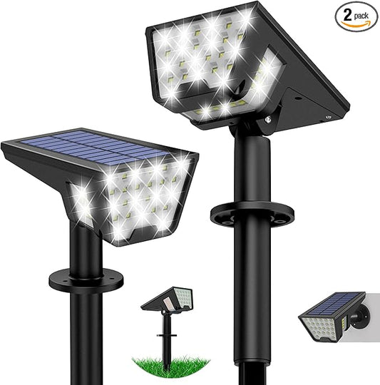 Latband Solar Spot Lights Outdoor IP65 Waterproof, 53 LEDs Solar Powered Garden Yard Lights Outdoor 3 Modes Landscape Spot...