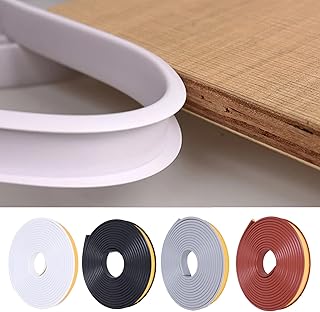 U-Shape Edge Banding, 16.4ft Self Adhesive Veneer Edging,TPE Flexible Furniture Edge Protector for Cabinet Repair Furnitur...