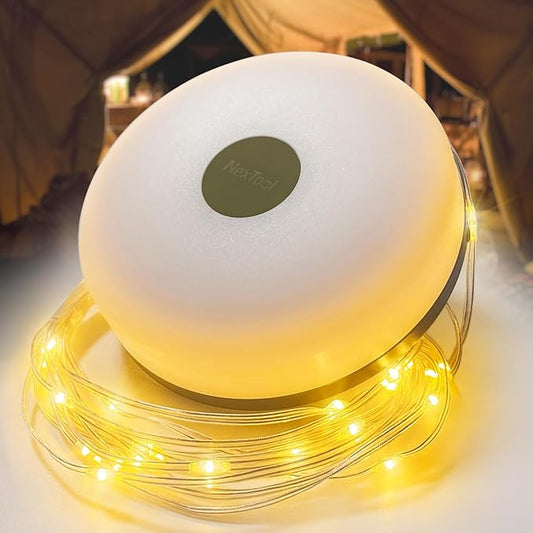 Hiromeco Camping Lights String Christmas: Outdoor String Light with 5 Lighting Modes - Quick 30s Recovery Durable and Wate...