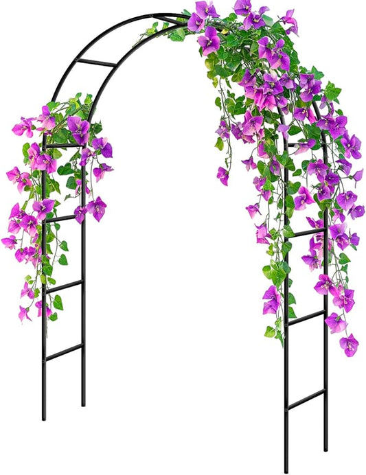 Luwint Metal Garden Arch Trellis - Garden Trellis for Climbing Plants, 94.5 in Pergola Arbor Arches for Balloon Decor Even...