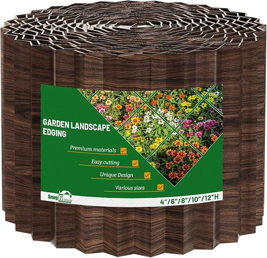 SnugNiture Corrugated Metal Garden Edging,6" x 50' Sturdy Lawn Edging Border,Landscape Edging Border for Lawn, Flower Bed,...
