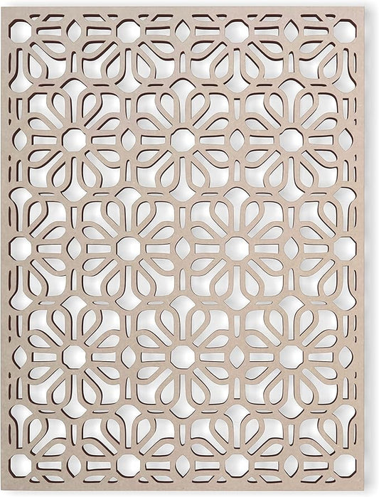 Lattice Panel with a Elaborate Flower Design MDF Home & Yard Décor - Wall Panel - Privacy Screen - Trellis - Indoor and Ou...
