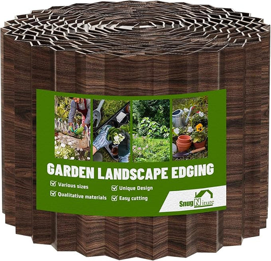 SnugNiture Corrugated Metal Garden Edging 4" x 60', Sturdy Lawn Landscape Edging Border, Fence for Garden, Flower Bed and ...
