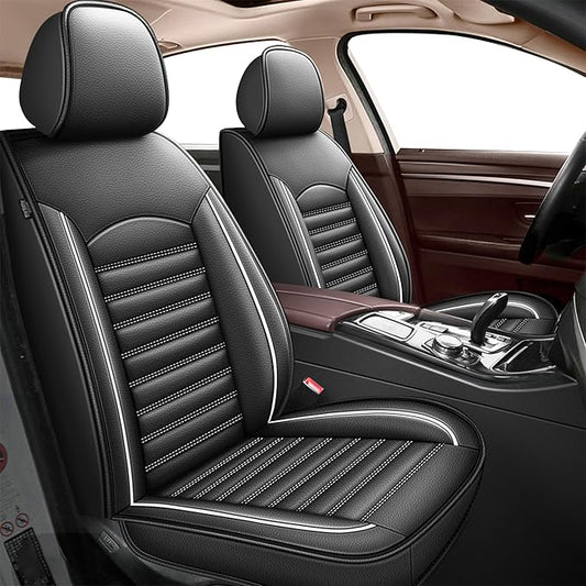 IKABEVEM Car Seat Covers Fit for Dodge Charger 2006-2025 2026 Seat Cushion Waterproof Faux Leather Seat Cover Compatible A...