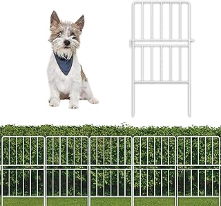 ShopLaLa Garden Fence Border (20 Panels) 12in(L) x 24in(H) Decorative Animal Barrier Fencing for Dogs with Classic Design,...